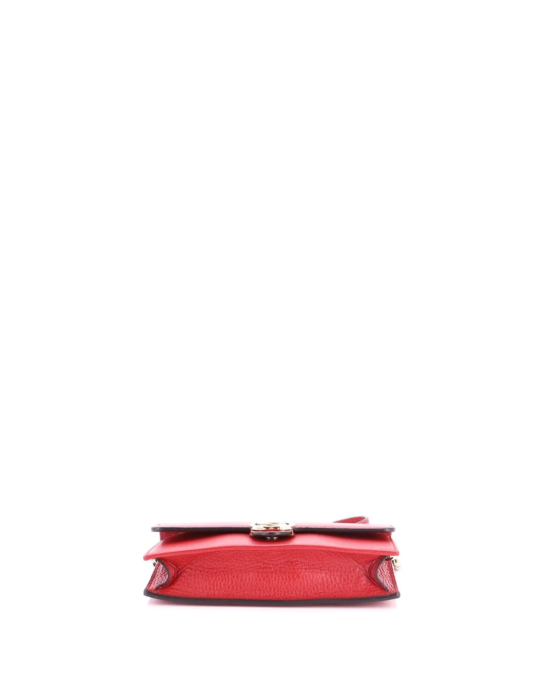 Pre-Owned Gucci Interlocking Wallet on Chain Leather
