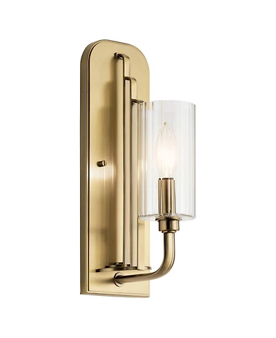 Kichler Kimrose 14" High Brushed Natural Brass Wall Sconce