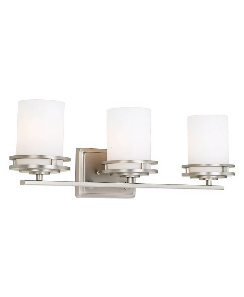 Kichler Hendrik Nickel 24" Wide 3-Light Bathroom Light Fixture