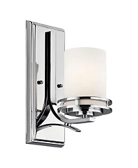 Kichler Hendrik 12" High Satin Opal Glass Wall Sconce