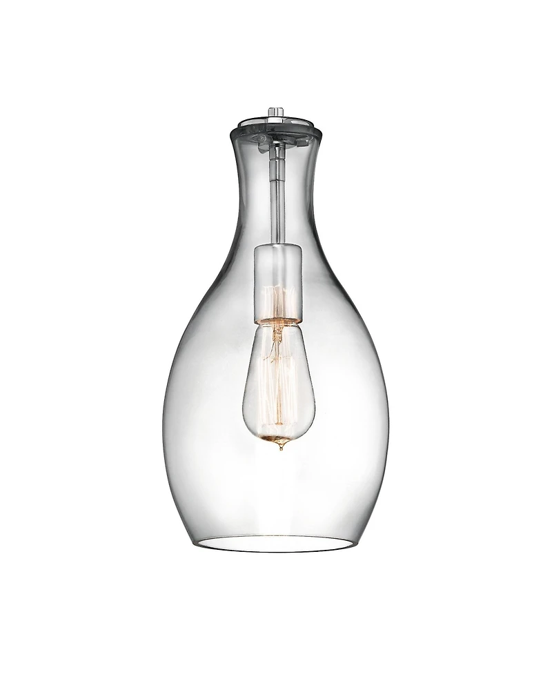 Kichler Everly 7" Wide Chrome and Clear Glass Mini Pendant