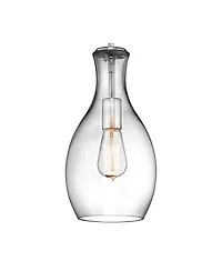 Kichler Everly 7" Wide Chrome and Clear Glass Mini Pendant
