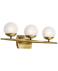 Kichler Jasper 24 1/2" Wide Natural Brass 3-Light Halogen Bath Light