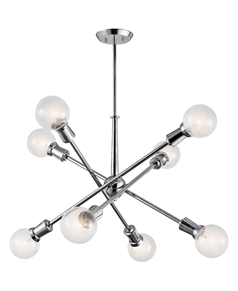 Kichler Armstrong 30" Wide Chrome Adjustable 8-Light Chandelier