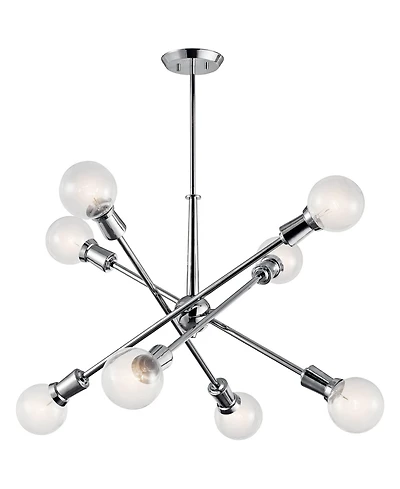 Kichler Armstrong 30" Wide Chrome Adjustable 8-Light Chandelier