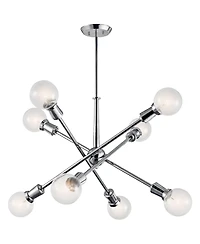 Kichler Armstrong 30" Wide Chrome Adjustable 8-Light Chandelier