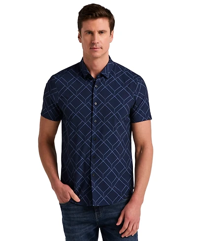 Perry Ellis Men's Geo Print Slim-Fit Shirt