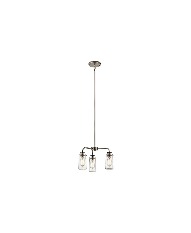 Kichler Braelyn 18" Wide Classic Pewter 3-Light Chandelier