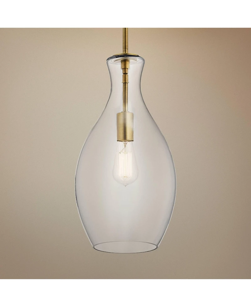 Kichler Everly 8 3/4" Wide Natural Brass Mini Pendant Light