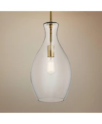 Kichler Everly 8 3/4" Wide Natural Brass Mini Pendant Light