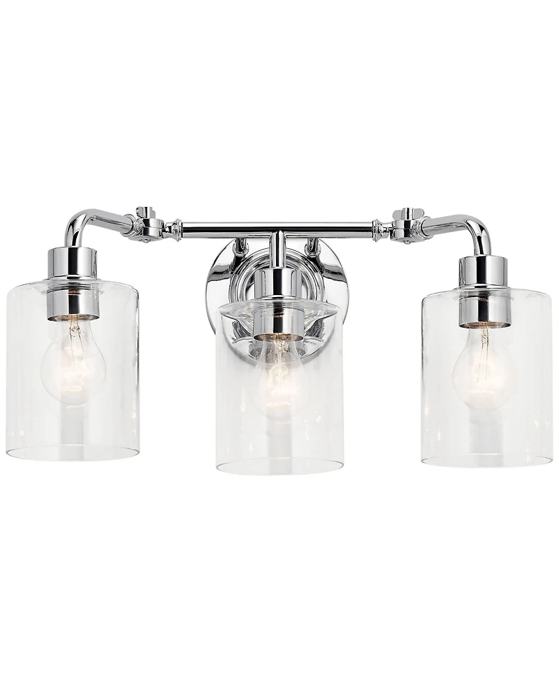 Kichler Gunnison 24" Wide Chrome 3-Light Bath Light