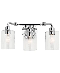 Kichler Gunnison 24" Wide Chrome 3-Light Bath Light