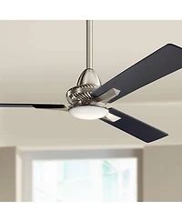 52" Kichler Kosmus Brushed Stainless Steel Led Ceiling Fan with Remote