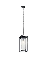 Kichler Mercer 24" High Black Silver Outdoor Hanging Light