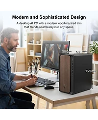 Hp OmniDesk Tower Desktop, Intel Core Ultra 5 225, Intel Graphics, 16GB DDR5, 2TB Ssd, Wi-Fi 6, Win11 Home, Black