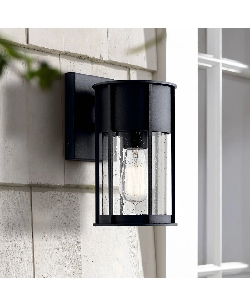 Kichler Camillo 11" High Textured Black Outdoor Wall Light
