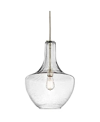Kichler Everly 13 3/4" Wide Nickel Clear Glass Pendant Light