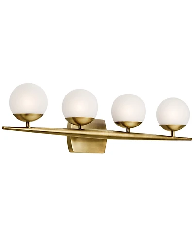 Kichler Jasper 32 1/4" Wide Natural Brass 4-Light Halogen Bath Light