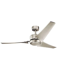60" Kichler Rana Nickel Led Wet Rated Ceiling Fan with Wall Control