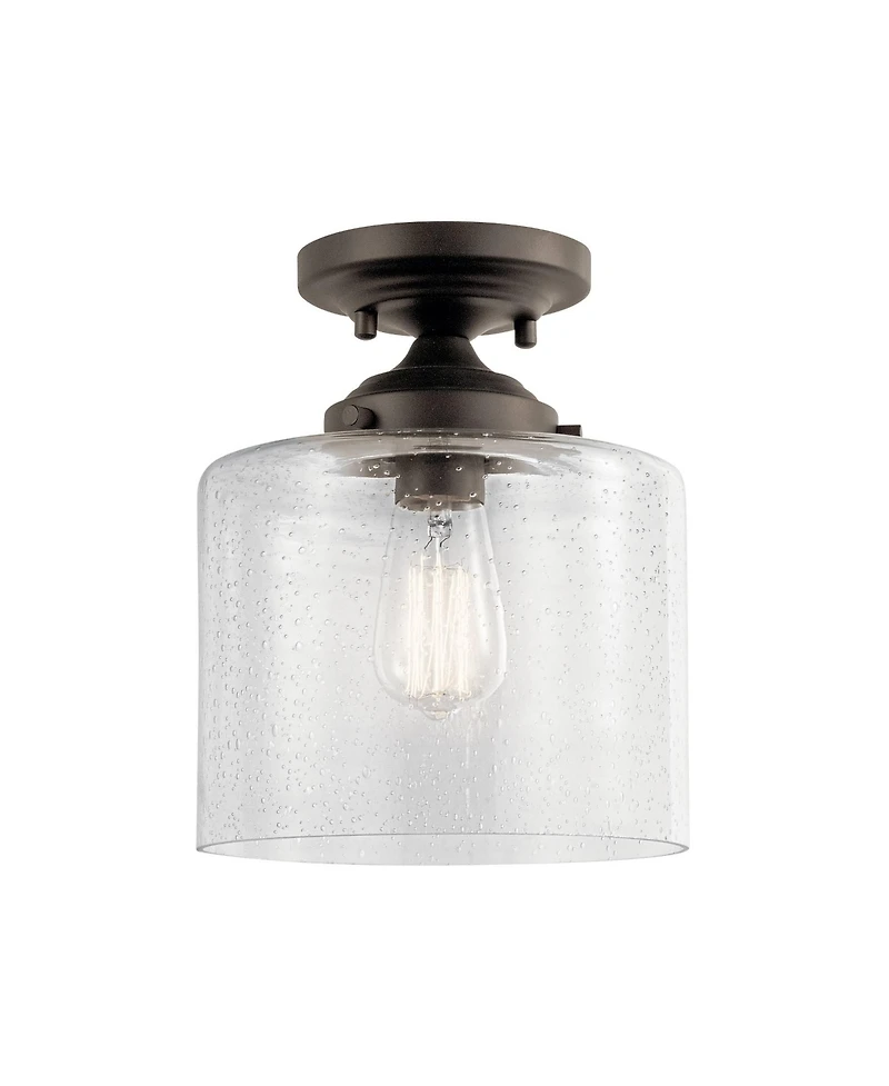Kichler Winslow 8 1/2" Wide Seeded Glass Olde Bronze Ceiling Light