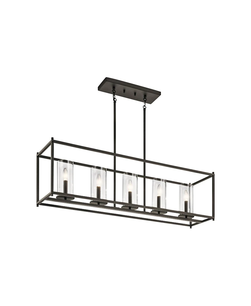 Kichler Crosby 41 1/4" Wide Oiled Bronze Rectangular Kitchen Island Chandelier