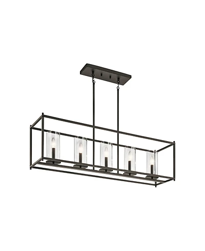 Kichler Crosby 41 1/4" Wide Oiled Bronze Rectangular Kitchen Island Chandelier