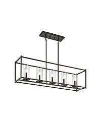 Kichler Crosby 41 1/4" Wide Oiled Bronze Rectangular Kitchen Island Chandelier