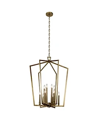 Kichler Abbotswell 30" Modern Natural Brass 12-Light Foyer Chandelier
