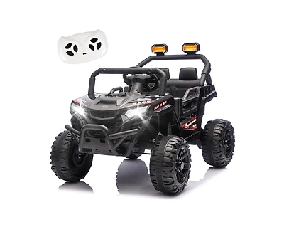 Yobtop 12V 2WD Ride-On Utv with 2.4G Parental Remote Control, 4-Wheel Suspension & Anti-Collision Bar, Ages 3-5