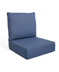 Pocassy Outdoor Deep Seat Cushion Set 24"x22", 6-inch Thicked Waterproof Patio Furniture Cushions with Removable Cover