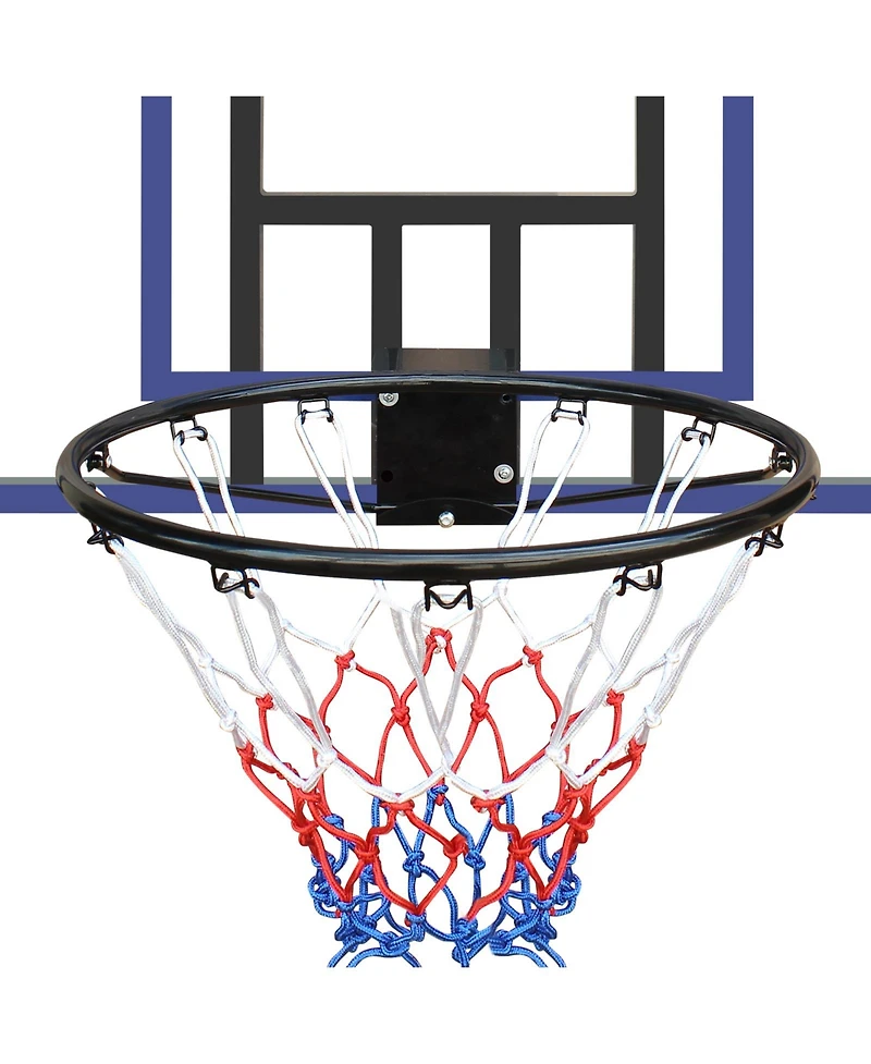 Zeny Wall-mounted basketball hoop, shatterproof back, folding hoop, durable hoop and all-weather mesh for indoor and outdoor use