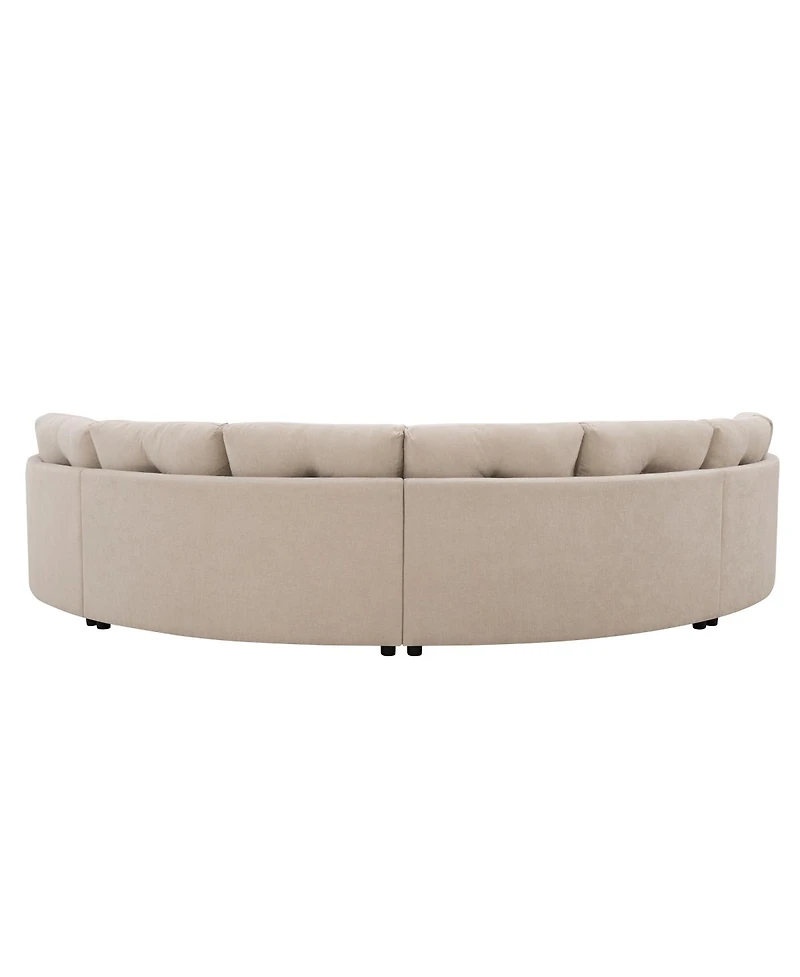 Streamdale Furniture 4-Piece Upholstered Curved Modular Sectional Sofa