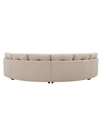 Streamdale Furniture 4-Piece Upholstered Curved Modular Sectional Sofa