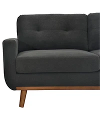 Streamdale Furniture 65" Modern Minimalist 2-Seater Sofa with Nubby Upholstery and Wood Legs