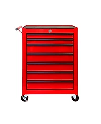 Streamdale Furniture Rolling 7-Drawer Metal Tool Chest and Cabinet with Ball Bearing Slides