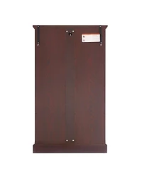 Streamdale Furniture Glass Tall Cabinet with Rgb Lights and 3 Adjustable Shelves