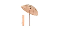 Slickblue Thatched Patio Umbrella with Tilt Function, Tiki Style Pool Umbrella for Beach, Garden & Backyard
