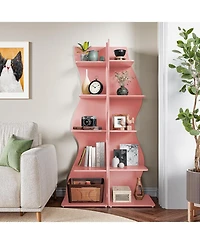 Tribesigns 5-Tier Corner Bookshelf for Small Space
