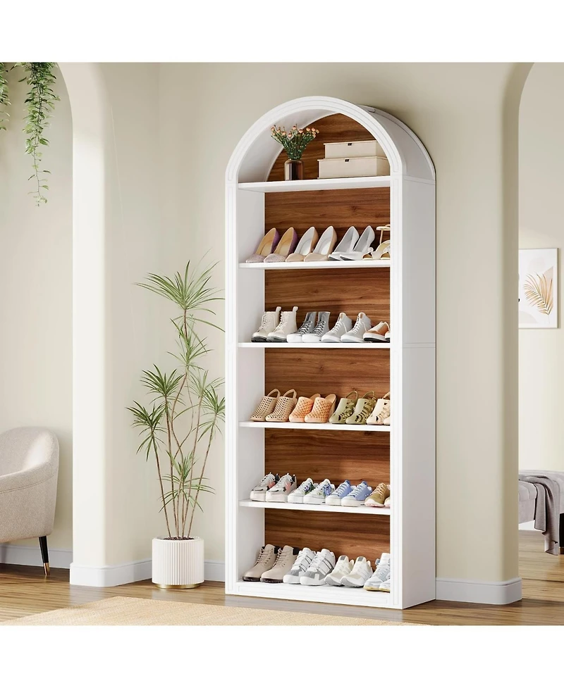 Tribesigns 6-Tier Shoe Storage Cabinet for 24-30 Pairs