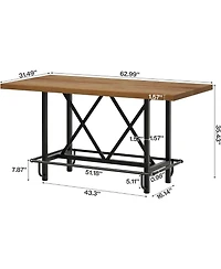 Tribesigns 35.43" Counter Height Dining Table for 6