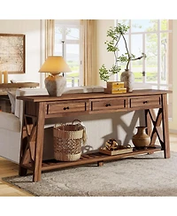 Tribesigns 70.87" Console Table with 3 Drawers and Shelf