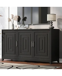Streamdale Furniture Modern Wood Tv Stand for TVs up to 65 Inches with Storage Cabinet