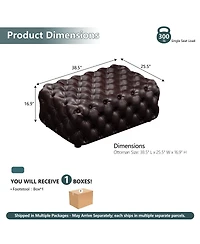 Streamdale Furniture Faux Leather Modular Sectional Ottoman Couch