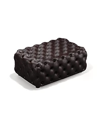 Streamdale Furniture Faux Leather Modular Sectional Ottoman Couch