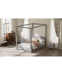 Streamdale Furniture Queen size Wooden Canopy Platform Bed with Headboard