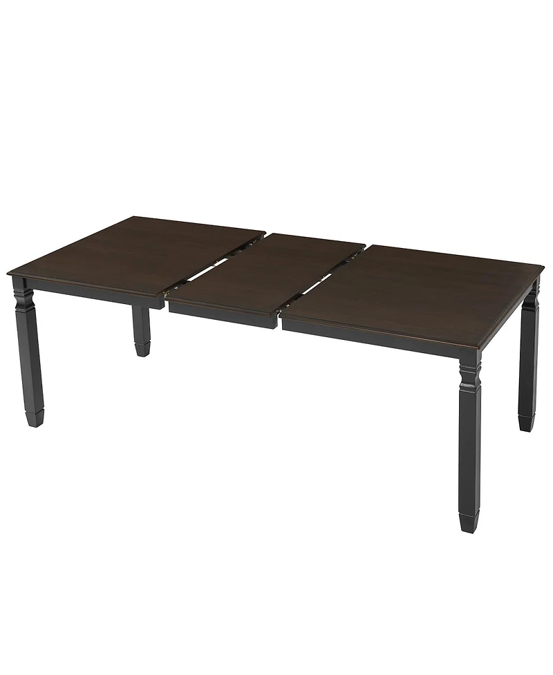 Streamdale Furniture Extendable Modern Farmhouse Dining Table for 4-6, Espresso