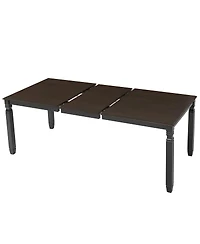 Streamdale Furniture Extendable Modern Farmhouse Dining Table for 4-6, Espresso
