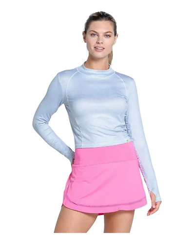 Lucky Love Women's Mock Neck Long-Sleeve Fitted Top