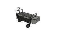 Mountaintop 480Lbs Collapsible Wagon with Canopy,7" All-Terrain Wheels,Foldable Large Capacity,Mosquito Net,Camping Shopping Sports Garden