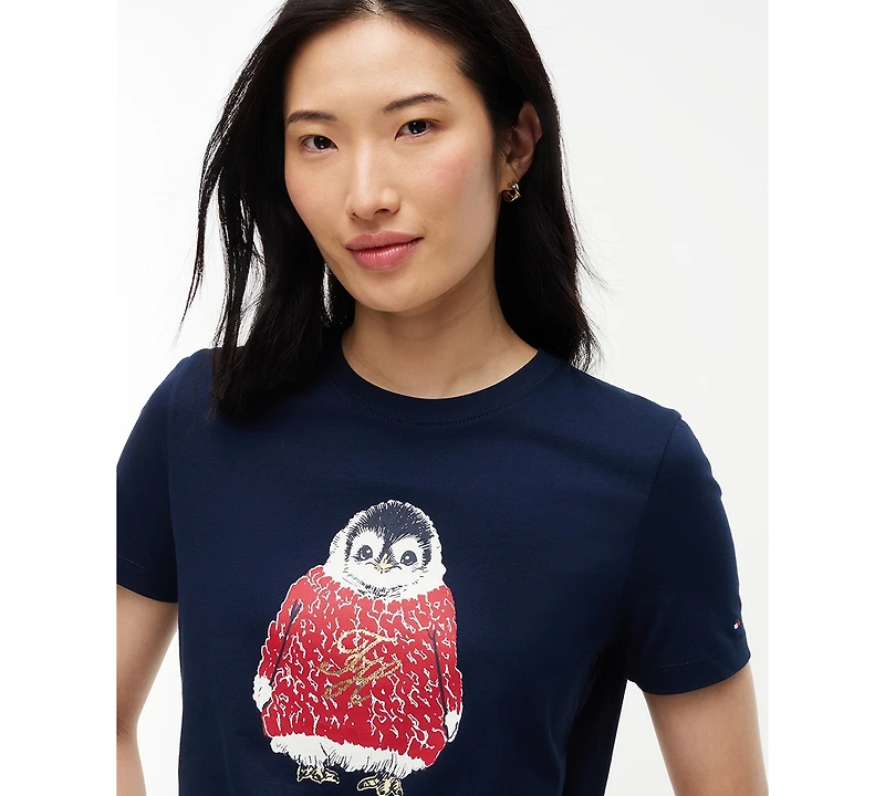 Tommy Hilfiger Women's Holiday Graphic Short-Sleeve T-Shirt